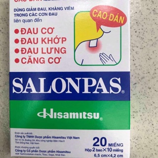 Gói salonpas 10 miếng - hộp 20 miếng