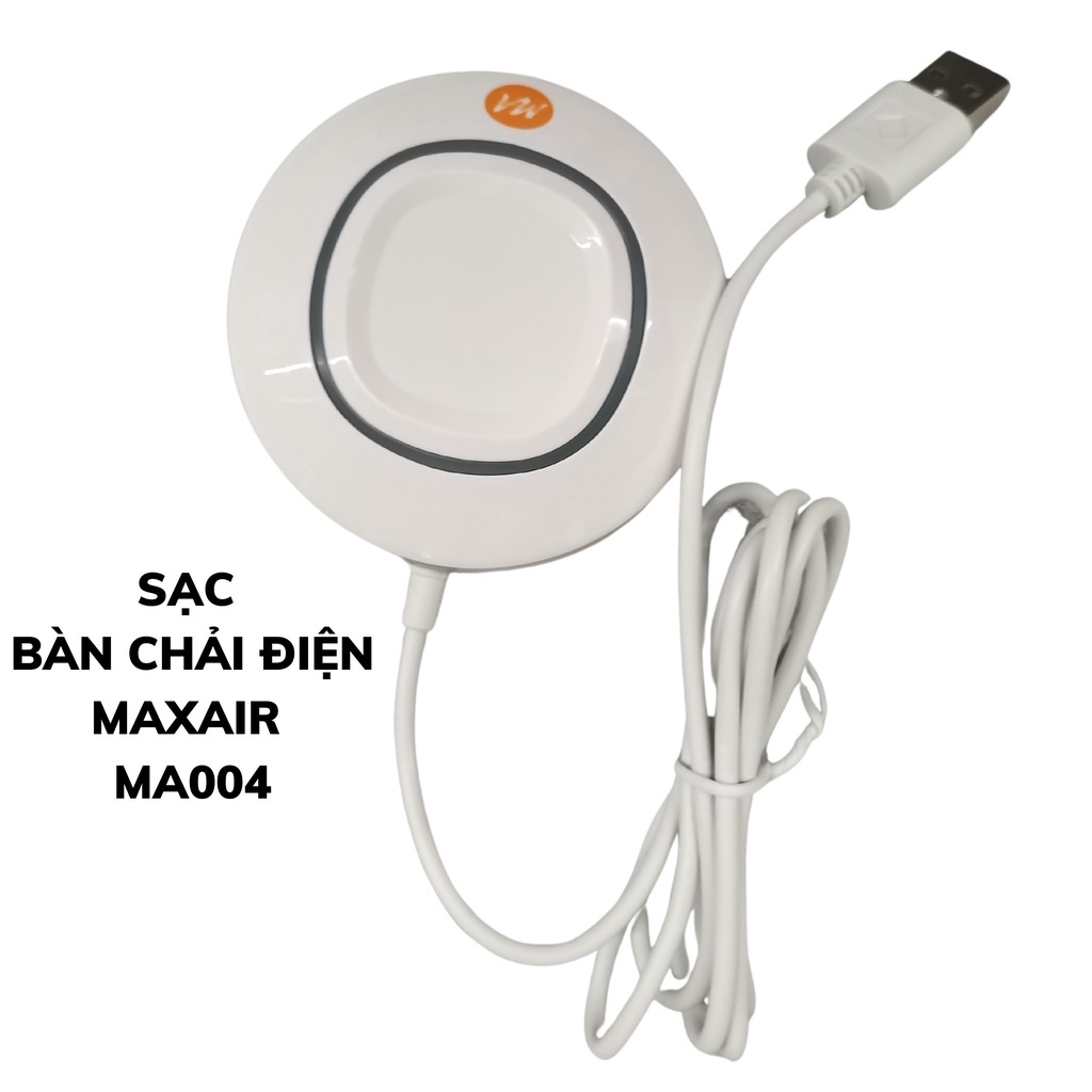 Sạc bàn chải điện MaxAir model MA004 công nghệ nam châm không dây thông minh một chạm