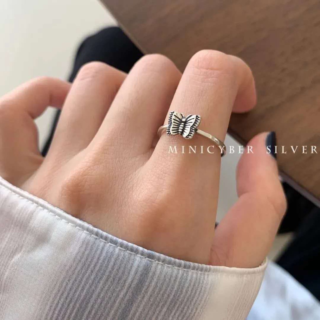 Set 3 nhẫn bạc thời trang cổ điển cho nữ