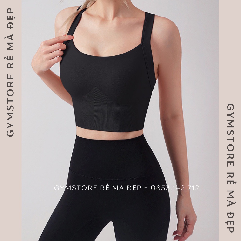 Áo Bra Croptop Thể Thao Nữ Tập Gym Yoga ❤️𝐇𝐀̀𝐍𝐆 𝐗𝐈̣𝐍❤️ Thun Dệt Thoáng Mồ Hôi Co Giãn Tốt 𝐆𝐘𝐌𝐒𝐓𝐎𝐑𝐄 280