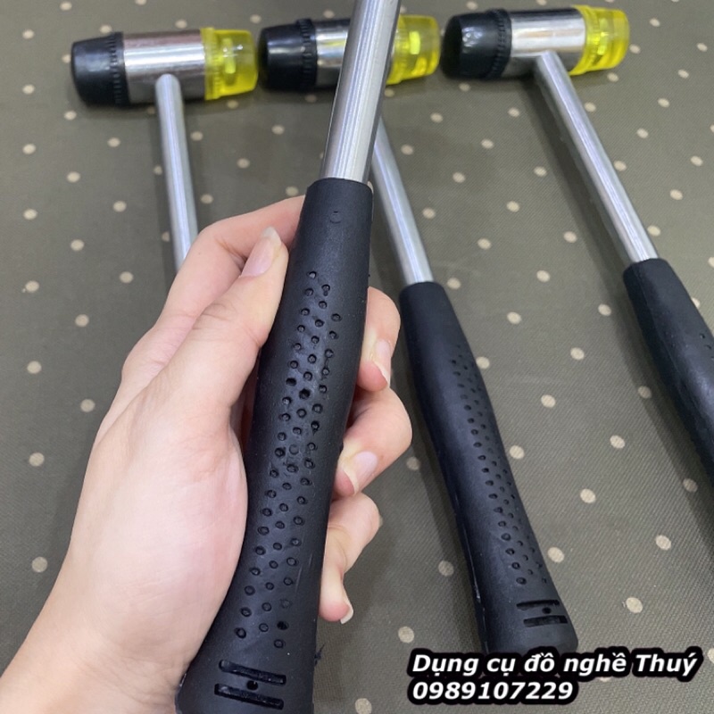 BÚA CAO SU 2 ĐẦU LẮP RÁP CÁN KIM LOẠI  LOẠI NHỎ 200MM - HÀNG NHẬP