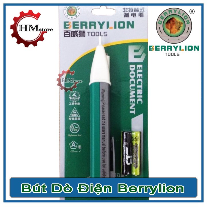 Bút thử điện âm tường Berrylion, dải đo 90v đến 1000v - Bút dò điện âm tường, dụng cụ điện, đo rò rỉ
