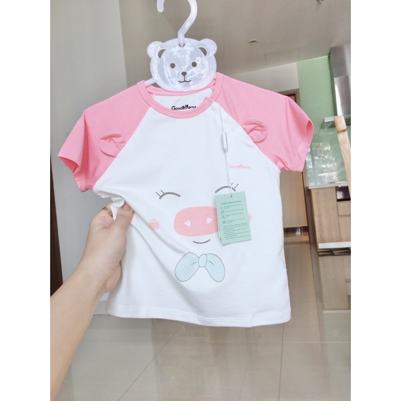 Good mama - Áo cộc cho bé vải sợi tre size từ 6-9/9-12/12-18/18-24m