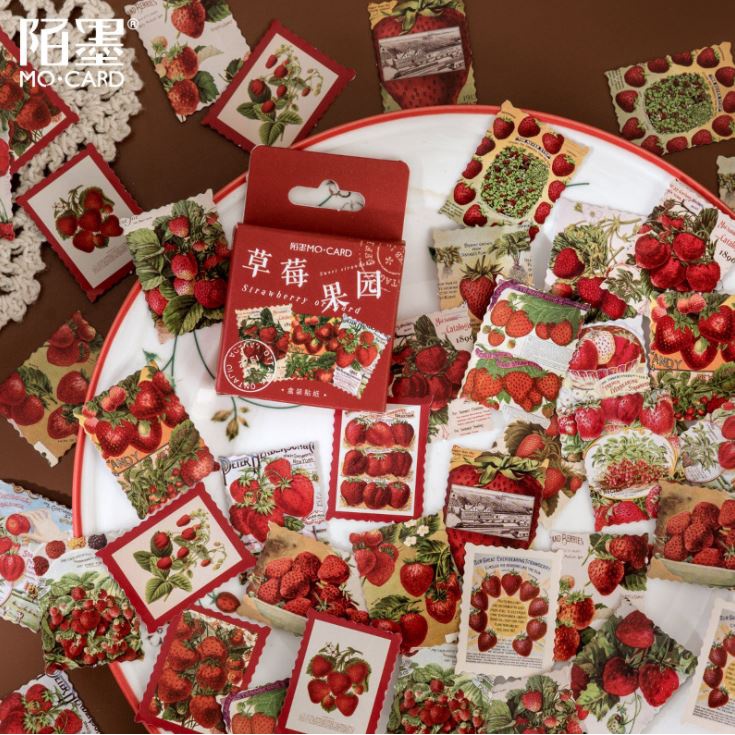 Bộ 46 Sticker Dâu Tây Siêu Đáng Yêu E129