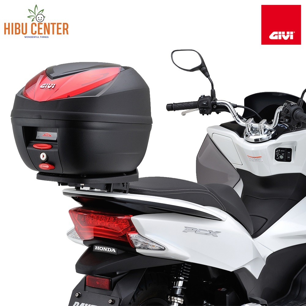 Thùng GIVI E250N/ E250N2 WILDCAT Phản Quang Đỏ/ Xám Khói 25 Lít Khóa Monolock Hàng Chính Hãng – HBCENTER