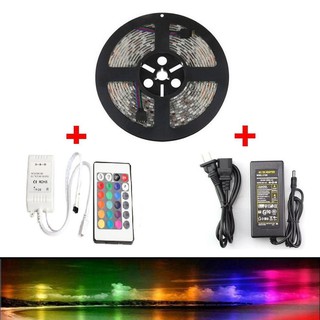 Đèn led dây 5050RGB cuộn 5m phủ keo silicon + Remote