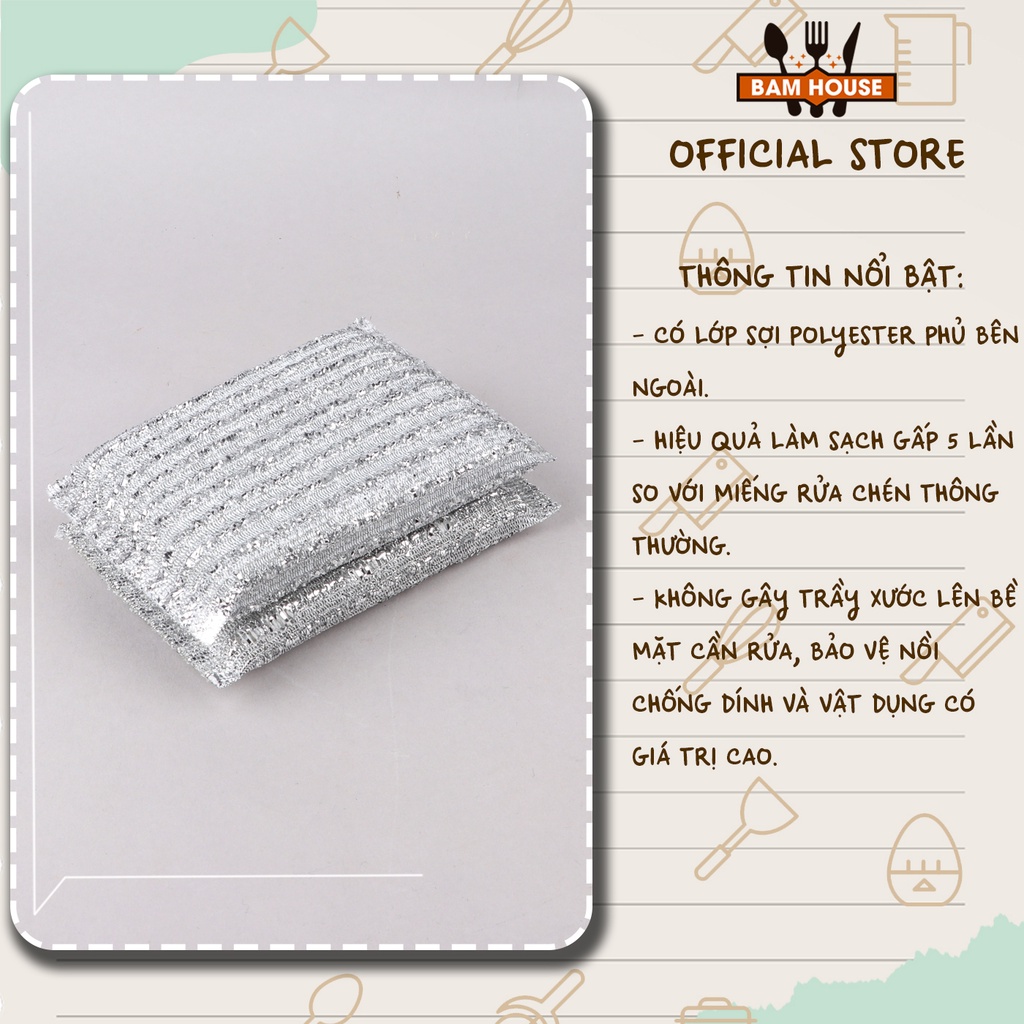 Combo 2 cước rửa chén lớn dày chuyên rửa nồi chảo chống dính cao cấp MRC04