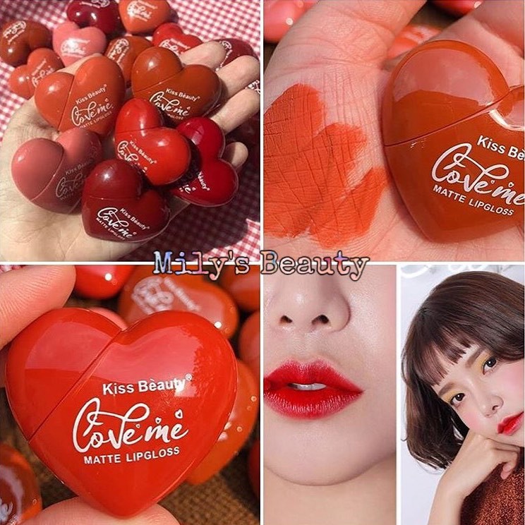 KISS BEAUTY // Set 6 Son Trái Tim LOVE ME (có video thật ) | BigBuy360 - bigbuy360.vn