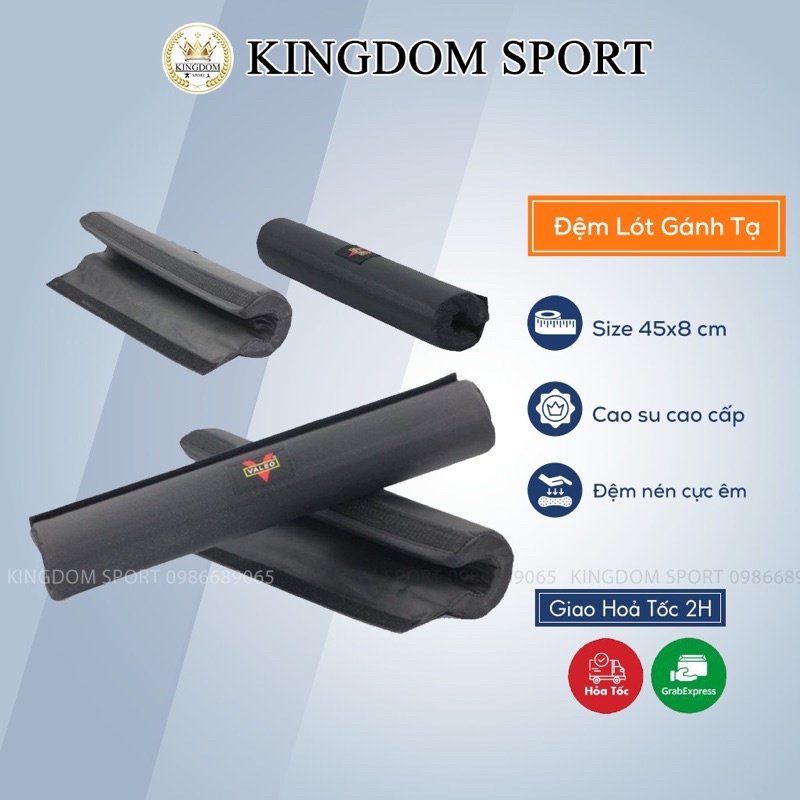 Đệm lót hỗ trợ gánh tạ Valeo, Phụ Kiện Squat KINGDOM SPORT size 46 x8cm