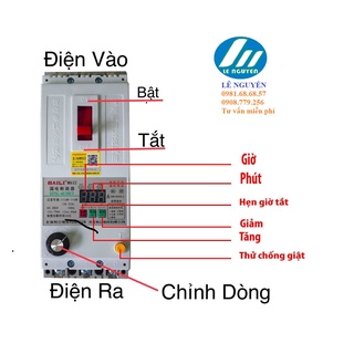 Aptomat Chống Mất Pha 380V - Bảo Vệ Quá Tải Động Cơ - Chống Dòng Dò - Cài Đặt Thời Gian Chạy