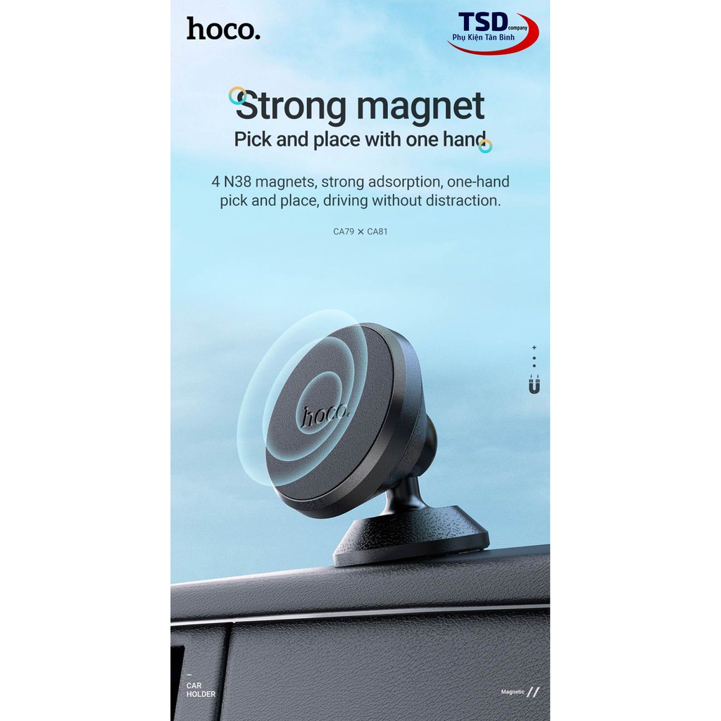Giá Đỡ Điện Thoại Trên Xe Hơi Hoco CA79 Chính Hãng Hít Siêu Chắc