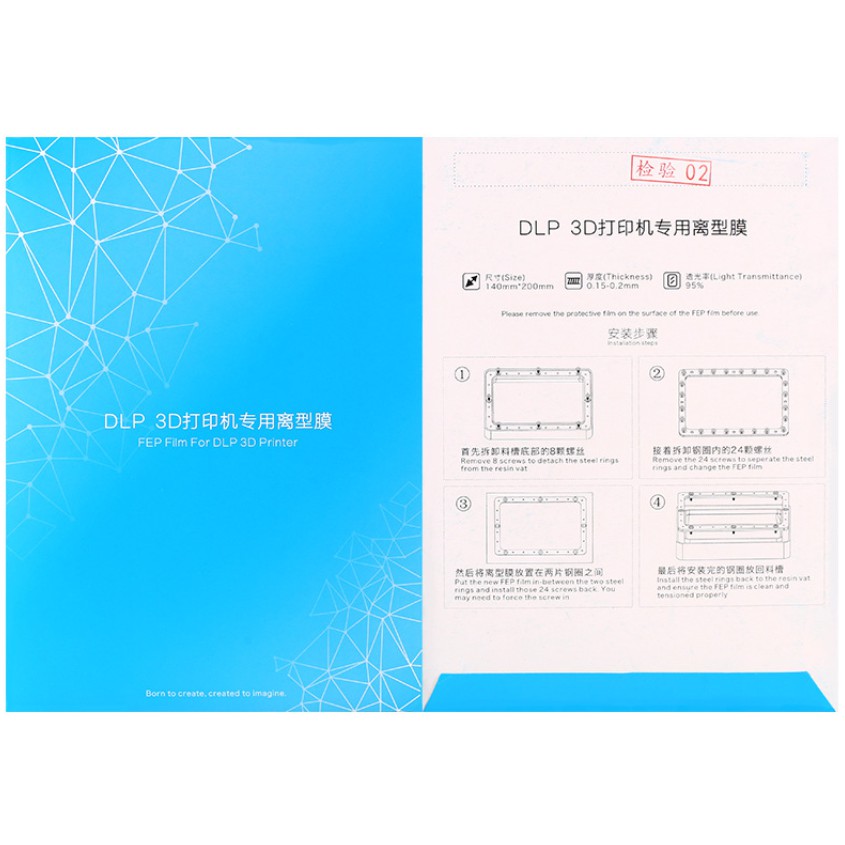 Tấm Film FEP máy In 3D resin ANYCUBIC và Phrozen, Elegoo, Creality...  các hãng size 5.5&quot;-9&quot; (inch )