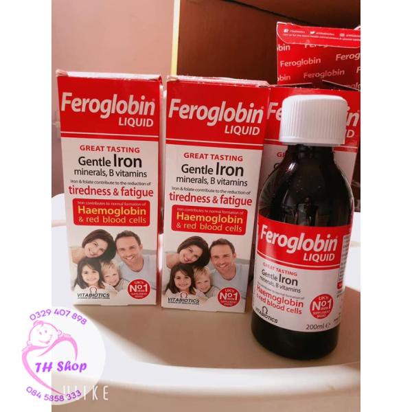 Sắt Dạng Nước Feroglobin 200ml Anh Quốc Cho Trẻ 3ys+ Và Cả Gia Đình