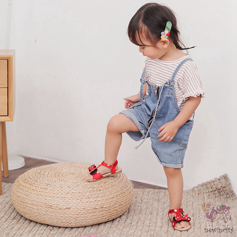 Giày sandal phối nơ phong cách Hàn Quốc thời trang mùa hè cho bé gái