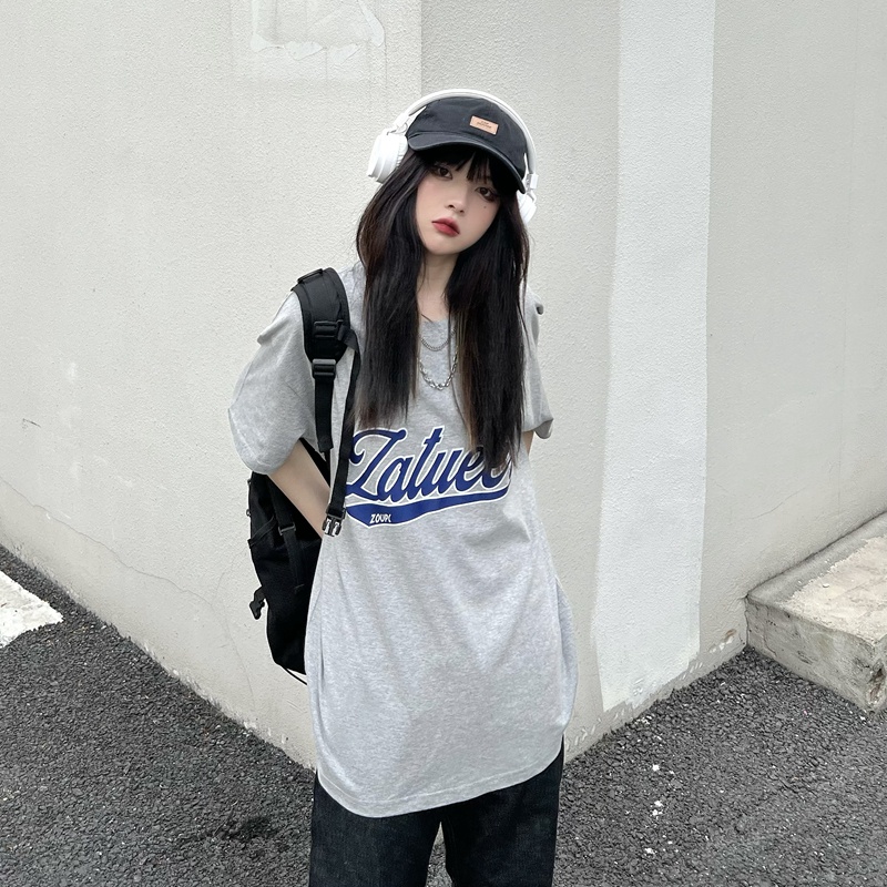 Áo thun form rộng tay lỡ Yinxx phông unisex nam nữ màu xám oversize ATL51