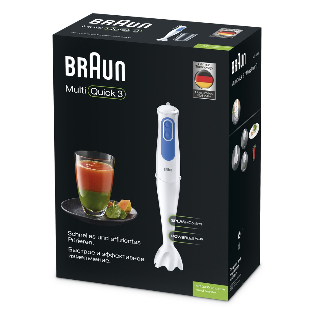 Máy xay cầm tay Braun MQ3000 Smoothie-Chất lượng Đức-Công suất 700W,đầu xay bằng nhựa, đa chức năng