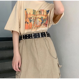 Belt lỗ basic tặng kèm chain