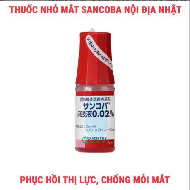 Dung Dịch Nhỏ Mắt Sancoba 5ml Nhật Bản – Giảm Mỏi Mắt Tăng Cường Thị Lực