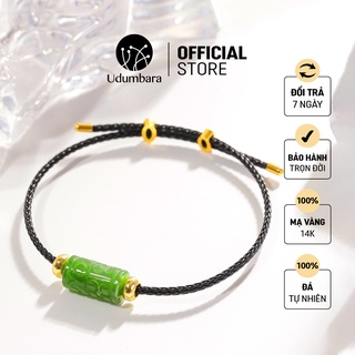 Vòng tay cuff đen ngọc sơn thủy tự nhiên lu thống dài may mắn phong thủy Udum