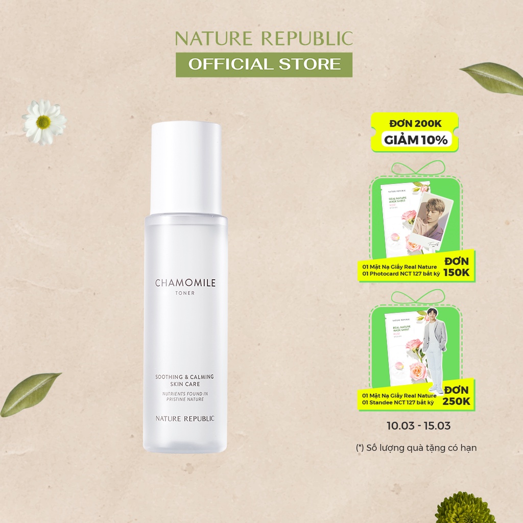 Nature Republic Nước hoa hồng Chamomile Calming Toner 160ml