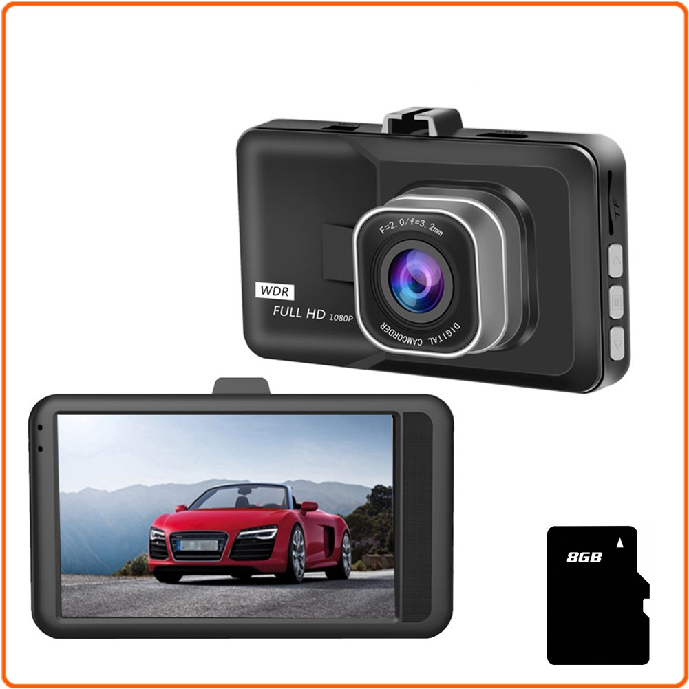 【COD】LAM UHD Xe Lái Xe Máy Ghi Âm Máy Ảnh Màn Hình Hiển Thị 3 Inch, Ống Kính Góc Rộng 1080P Phụ Tùng Ô Tô Tầm Nhìn Cao