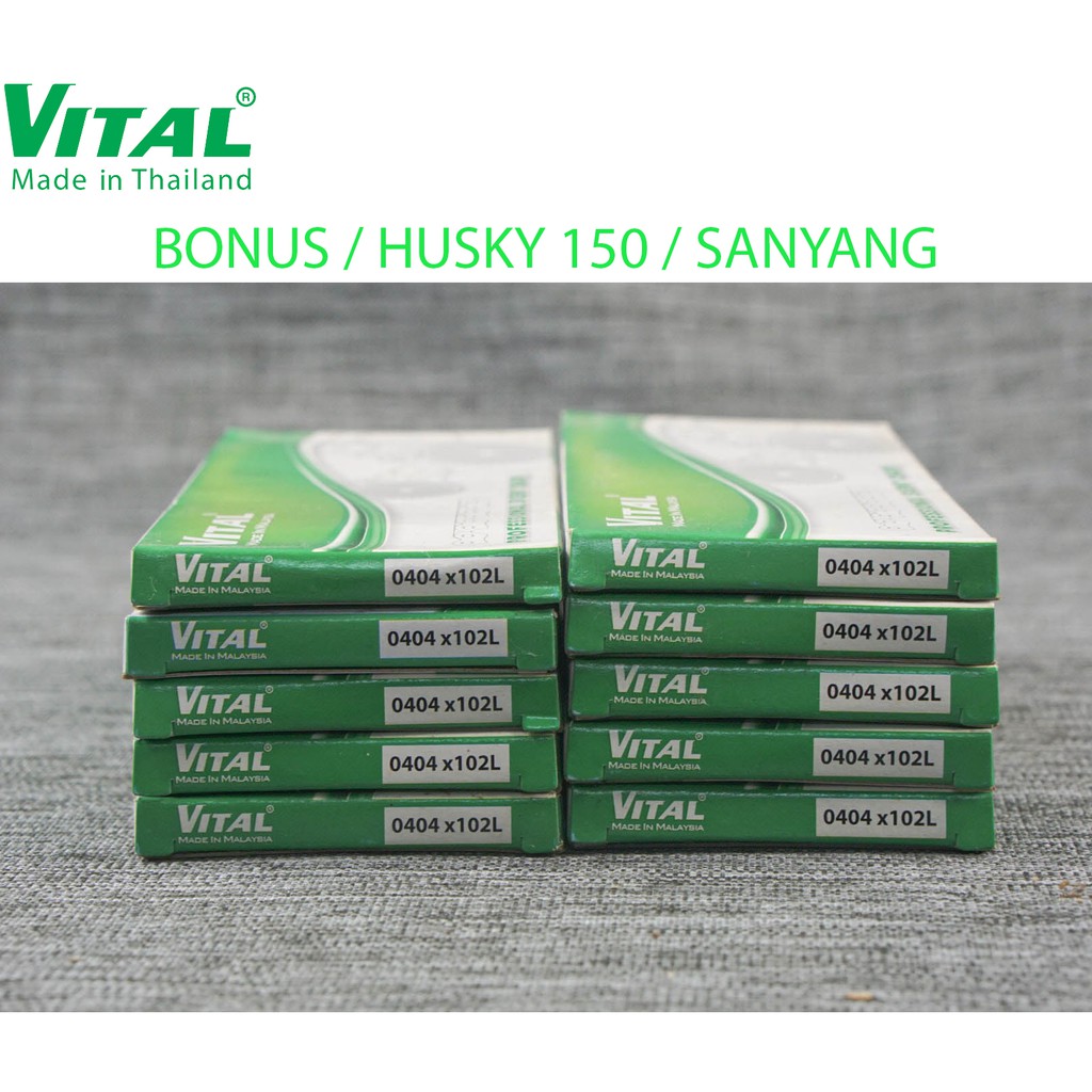 Sên cam VITAL cho BONUS, HUSKY, SANGYANG - dài 02 mắc 0404 (0423) - Xích cam xe máy chính hãng nhập khẩu Malaysia