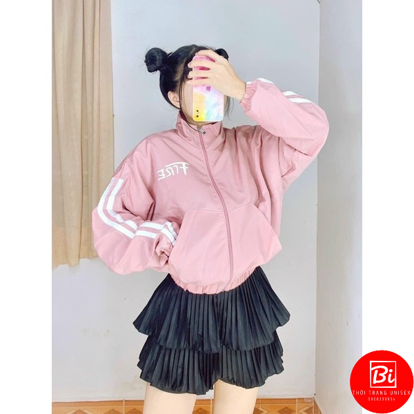 Áo Khoác Dù Nữ 2 Lớp Cổ Trụ Dáng Lửng Tay Cánh Dơi Phồng Form Rộng_Chất dù Miro Xịn Mang Mát Thoải Mái Không Bí Hơi_AK75