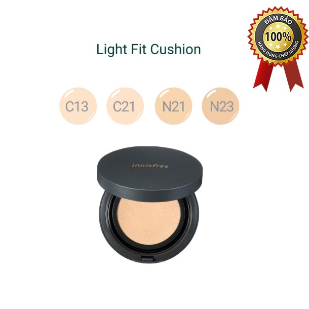 Phấn nước trang điểm mỏng nhẹ [innisfree] Light Fit Cushion SPF33 PA++ 14g