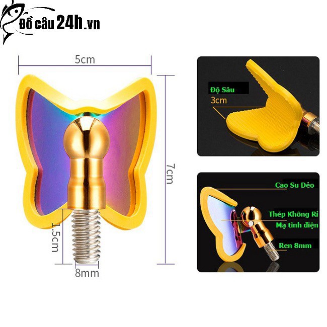 Đầu Bướm Gác Cần câu tay gắn chống cần câu đài LK-3 - Đồ câu 24h 20