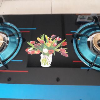 Bếp gas mặt kiếng sen đồng cao cấp