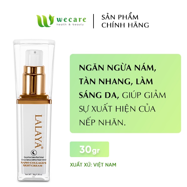 Kem Dưỡng Trắng Da - Chống Lão Hóa Ban Đêm LALAYA 30g