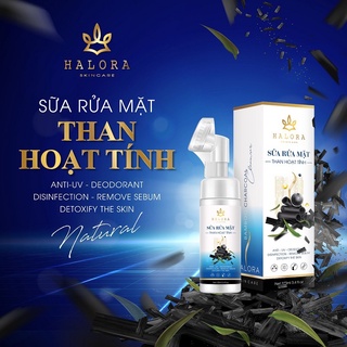 sữa rửa mặt than hoạt tính Halora