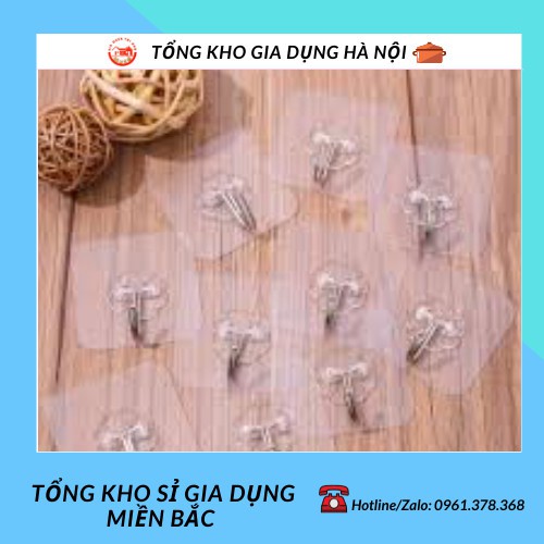 Combo 10 Móc Dán Tường Treo Đồ Trong Suốt - Móc Dính Cường Lực Thần Thánh Siêu Dính Đa Năng 88037