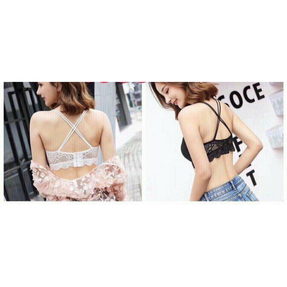 [MỚI HOT Áo bra ren quai dây chéo lưng MS1609 (hình thật kèm) | BigBuy360 - bigbuy360.vn