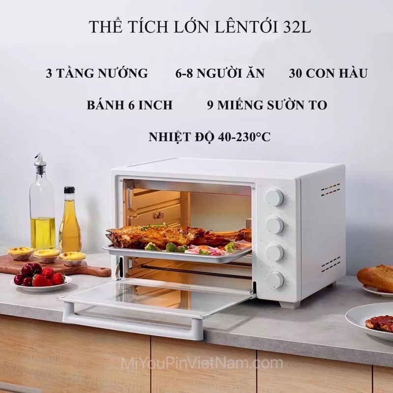 Lò nướng điện Xiaomi Mijia Oven 32L XDE1 MDKXDE1ACM 1600W cao cấp  Chính hãng - Minh Tín Shop