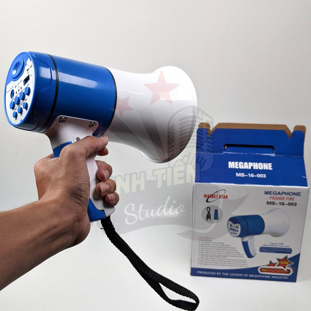 Loa phóng thanh cầm tay MEGAPHONE phù hợp bán hàng ngoài trời, hướng dẫn viên, hợp nhóm,cổng USB cổ vũ - ghi âm phát lại