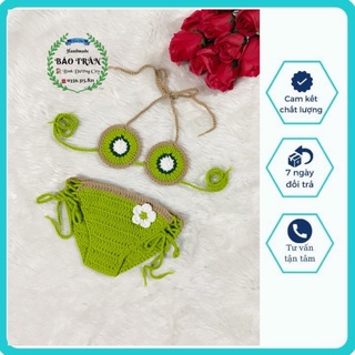 Bikini len cho bé gái quả Kiwi