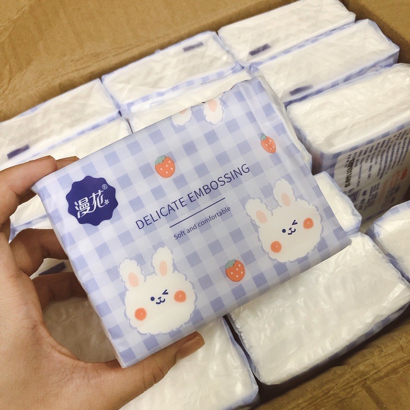 Set 2 Gói Giấy Ăn Rút Thỏ Trắng Siêu Dai Siêu Mịn Hàng Nội Địa Siêu Hot