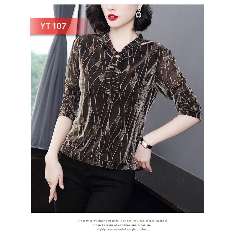 Áo Kiểu Họa Tiết Lá