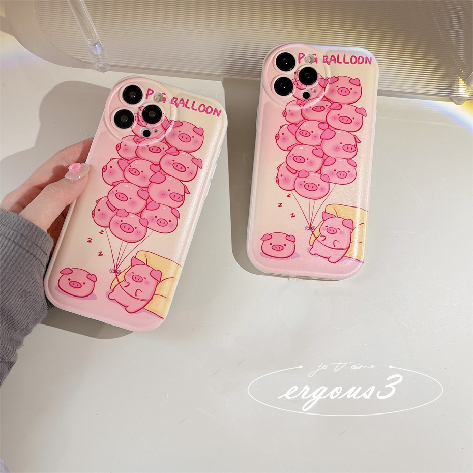 Ốp Điện Thoại Mềm In Hình Chú Heo Hoạt Hình Cho iPhone 14 13 12 11 Pro Max SE2020 X XR Xs Max 7 8 Plus