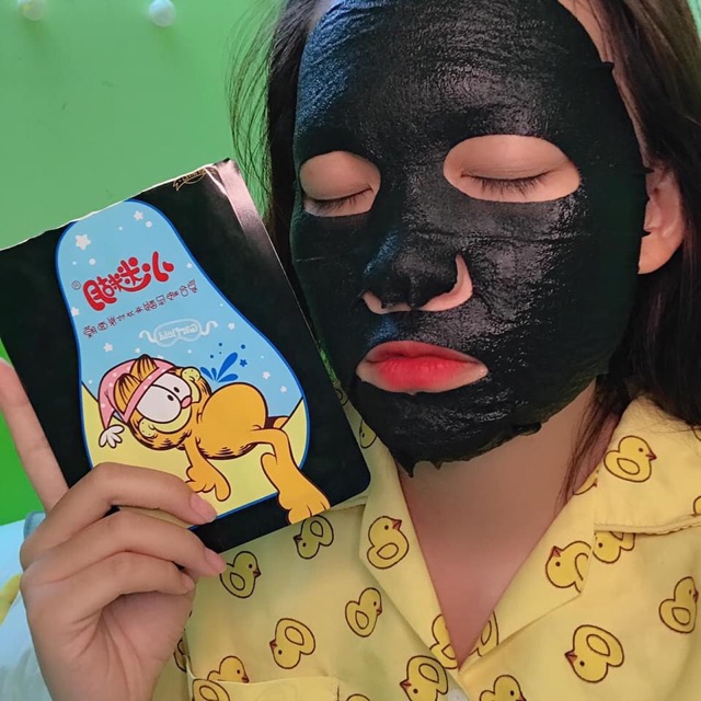 Hộp 21 Miếng Mặt Nạ Than Tre Thải Độc Tiểu Mơ Hồ Xiaomihu - Mèo Garfield 4D