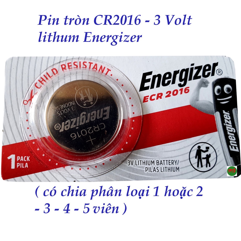 Pin tròn Energizer CR2025 và CR2016 - 3 volt ( 1 -2-3-4-5  viên )