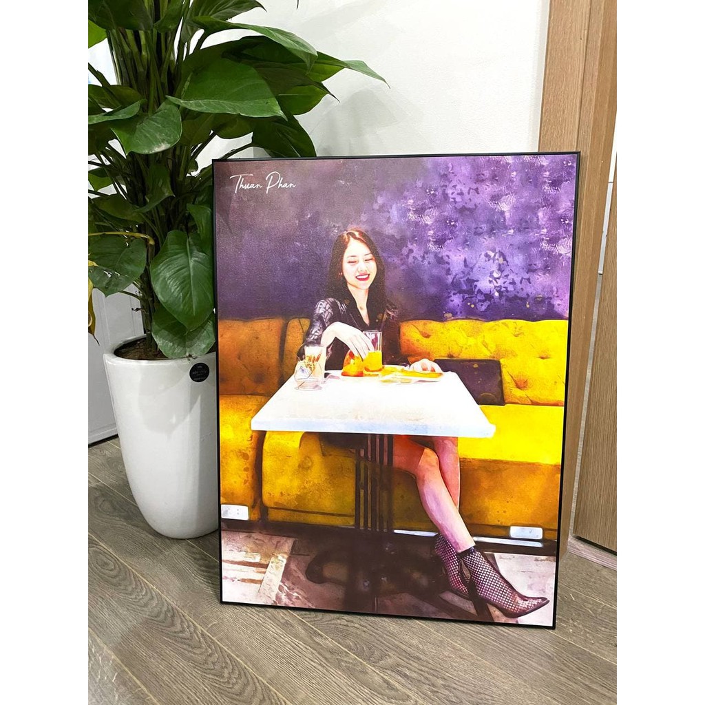 Tranh chân dung màu nước vẽ theo yêu cầu kích thước 40x60, 60x80- trước khi giao cho khách | BigBuy360 - bigbuy360.vn