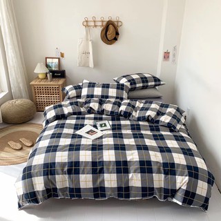 ga trải giường (Hình Thật) Chần Bông Xám Caro Cho Nam Cotton M2*2M-M4*2M- M6*2M-M8*2M