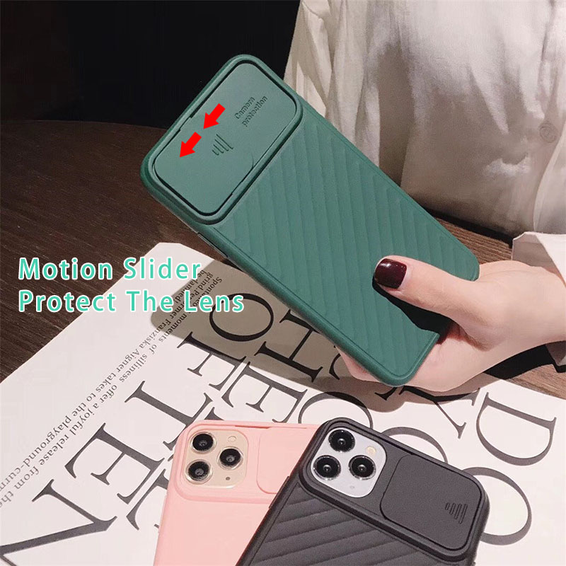 Ốp điện thoại silicone màu kẹo trơn có miếng trượt bảo vệ máy ảnh cho iPhone 12 11 Pro XS Max X XR 6 6S 7 8 Plus