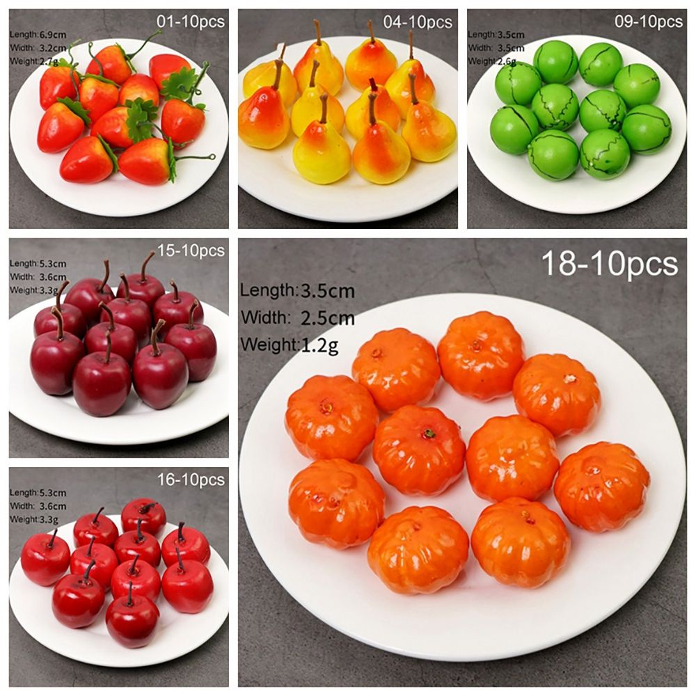 Set 10 trái cây nhân tạo mini dùng trang trí nhà cửa/ làm đạo cụ chụp ảnh tiện dụng