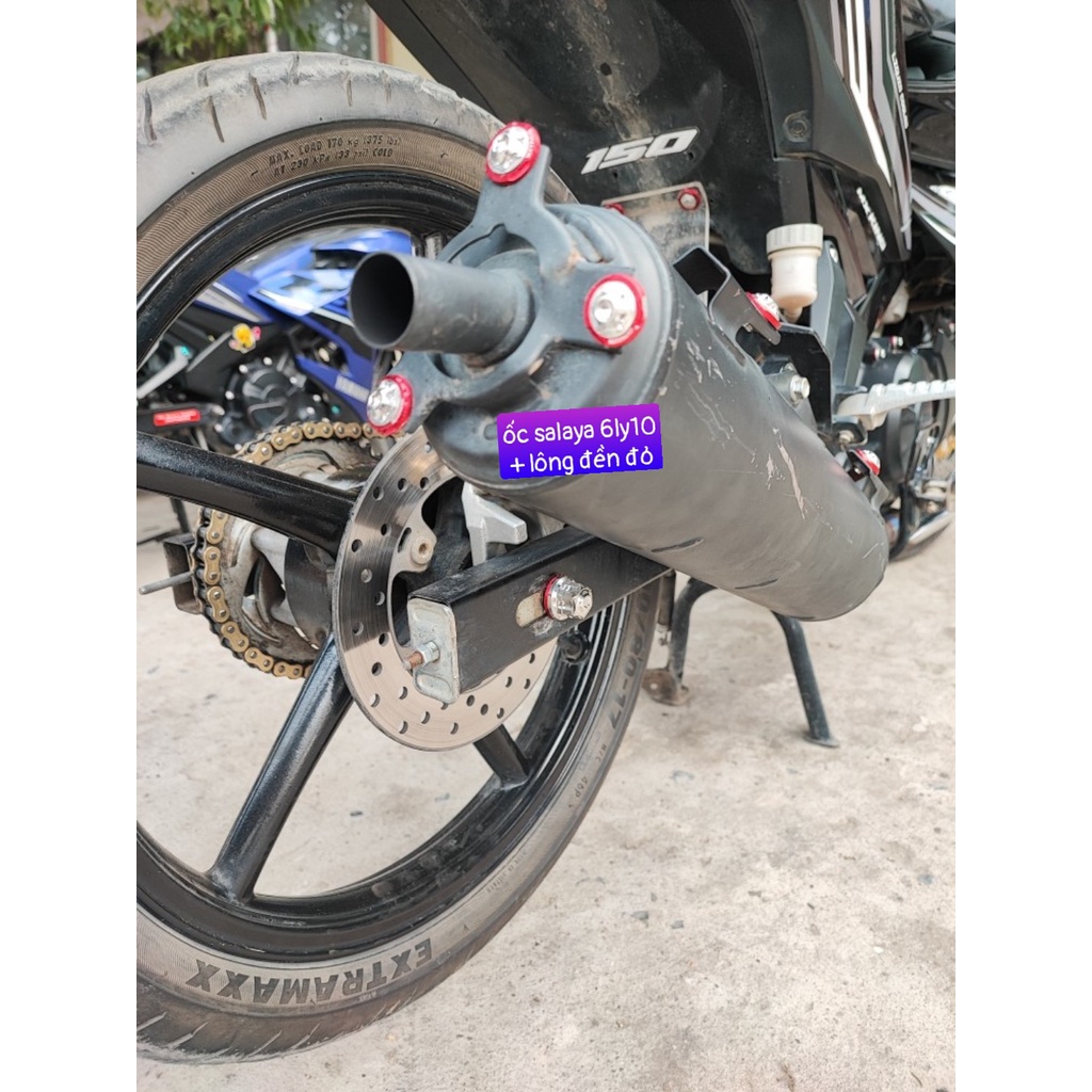 Ốc salaya 6ly10 gắn nón bảo hiểm ốp pô che sên xe máy