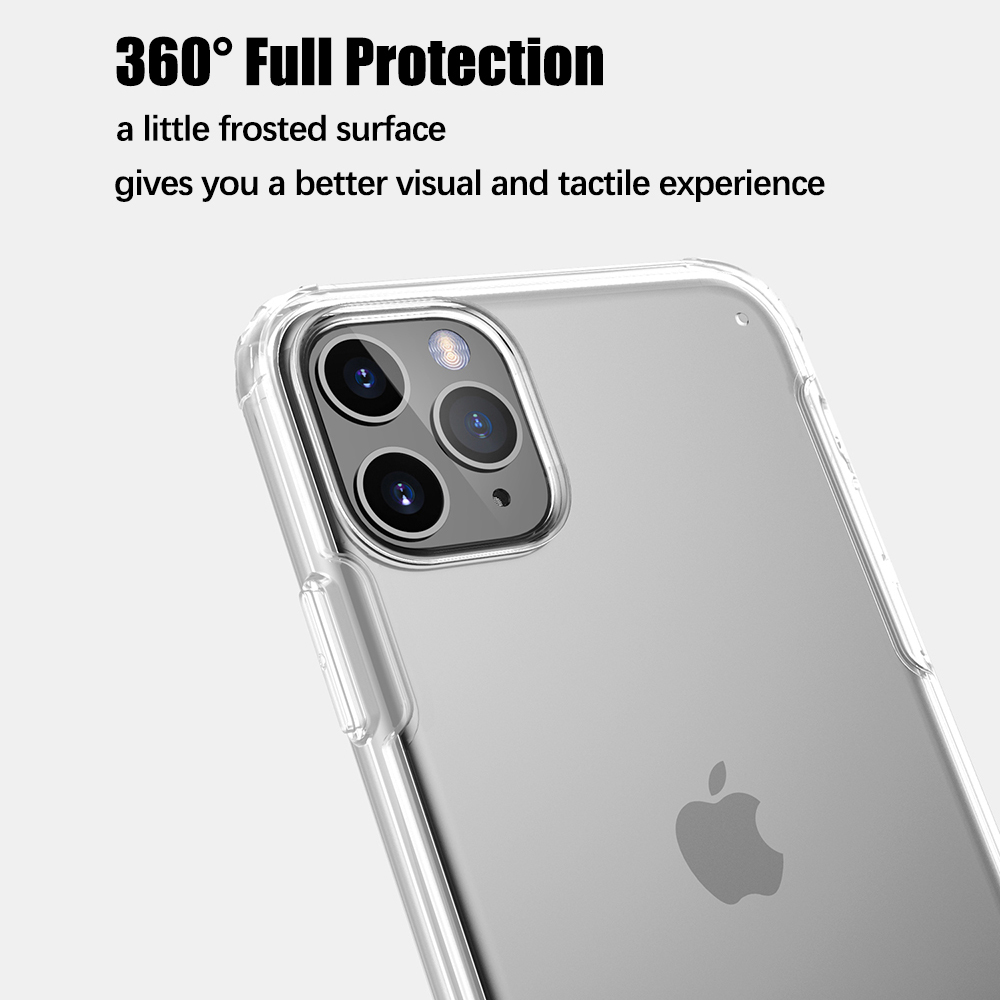 Ốp điện thoại cứng siêu mỏng màu trong mờ cho Apple iPhone 11 Pro Max iPhone 7 8 Plus iPhone SE 2020 XR XS Max