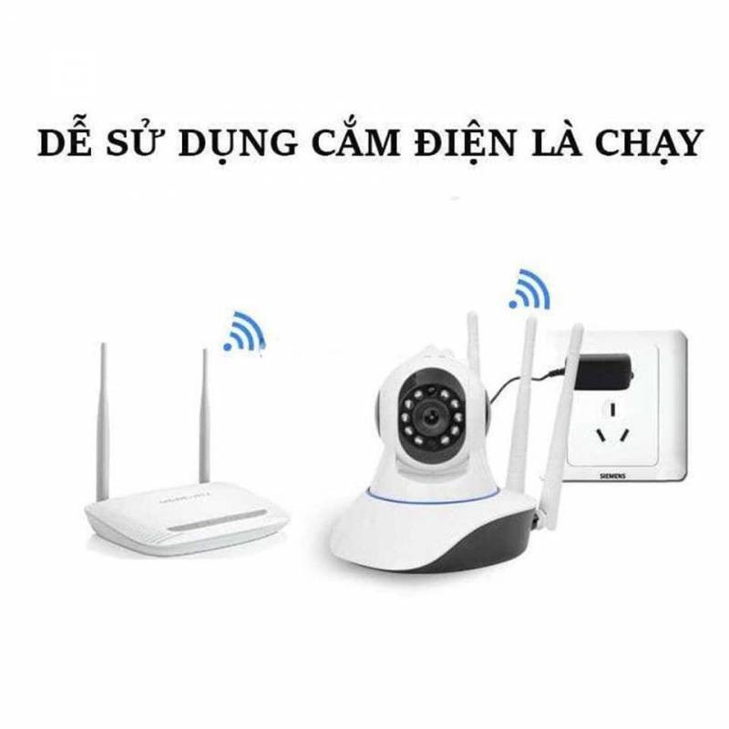 [ xả kho ] C96  Camera IP Yoosee 3 Râu - Camera Wifi YooSee HD720P, có thẻ nhớ - Siêu Nét