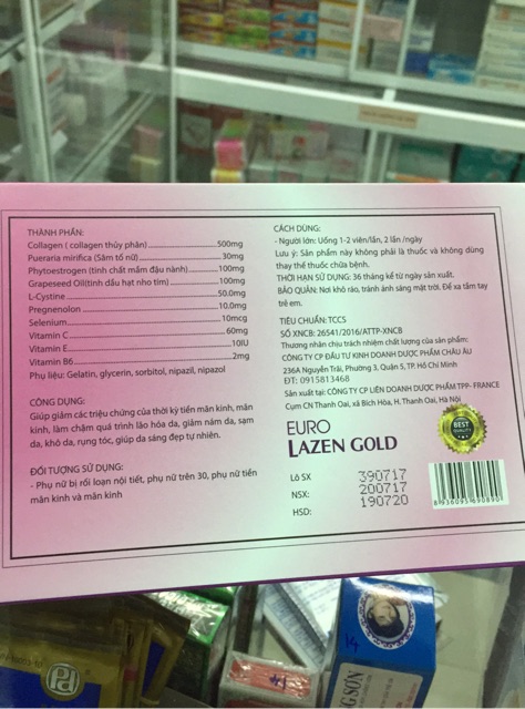 ✅viên uống EURO LAZEN GOLD đẹp da